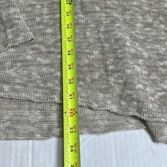 EILEEN FISHER Woman 2X Open Front Cardigan Organic Linen Blend Beige Drape Fit - Picture 9 of 9